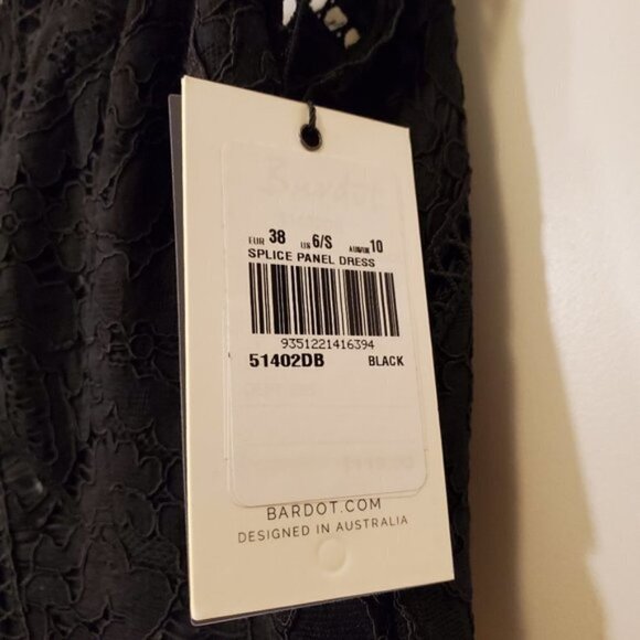 NEW Bardot Womens 6/S lace Dress Cutouts Splice Panel Sheath Fitted Cocktail - Picture 10 of 10